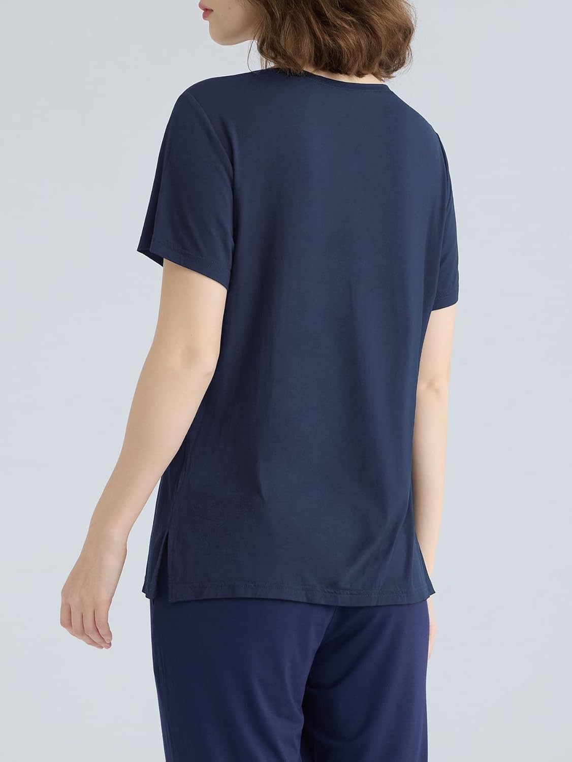 Latuza Women's Viscose Pajama Top Crew Neck Sleep T-Shirt - Image 3