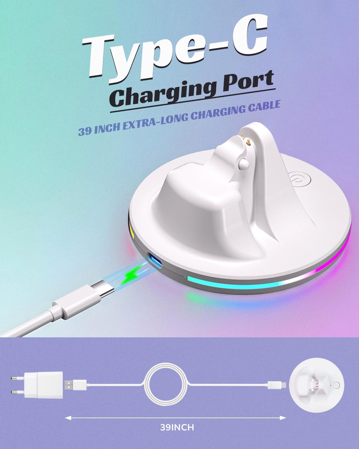 Smart Glasses Charging Stand for RayBan Meta Gen2,Nightstand Charging Dock Compatible with Wayfarer/Skyler/Headliner/Oakley HSTN Smart Glasses,RGB Light Glasses Charger