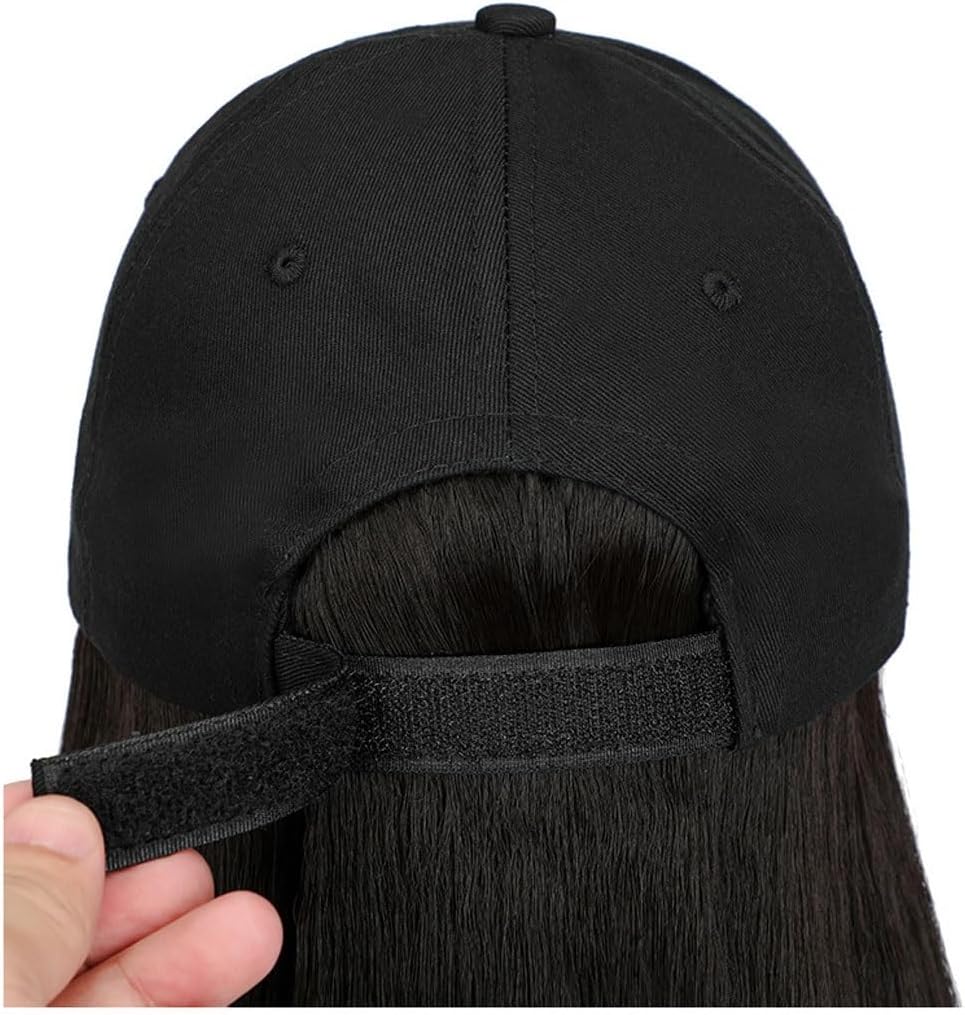 Wig Cap Hat Wig Women's Detachable Fashionable Breathable Peaked Cap Women's Hairstyle Adjustable Detachable Wig Cap Hair Extension Cap(A)