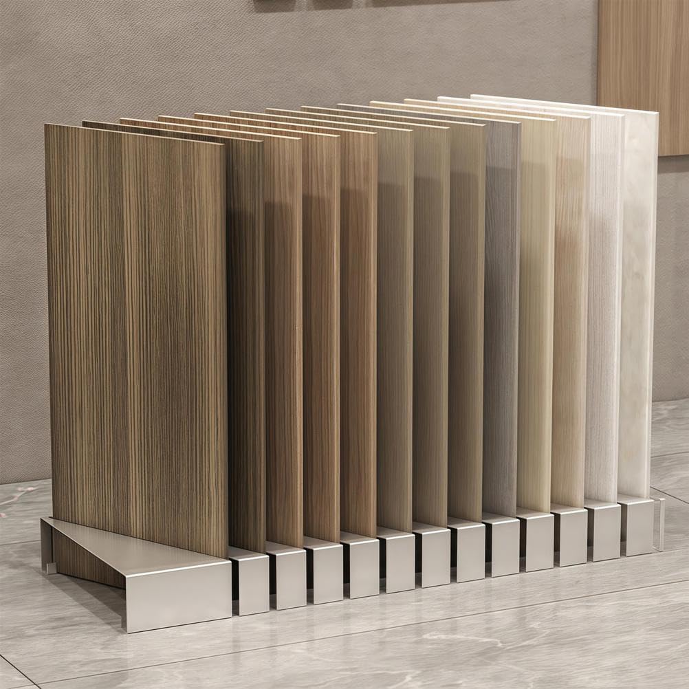 wooden display stand, 13 Card Slots Multicolor Multiple Sizes(Silver,40cm)
