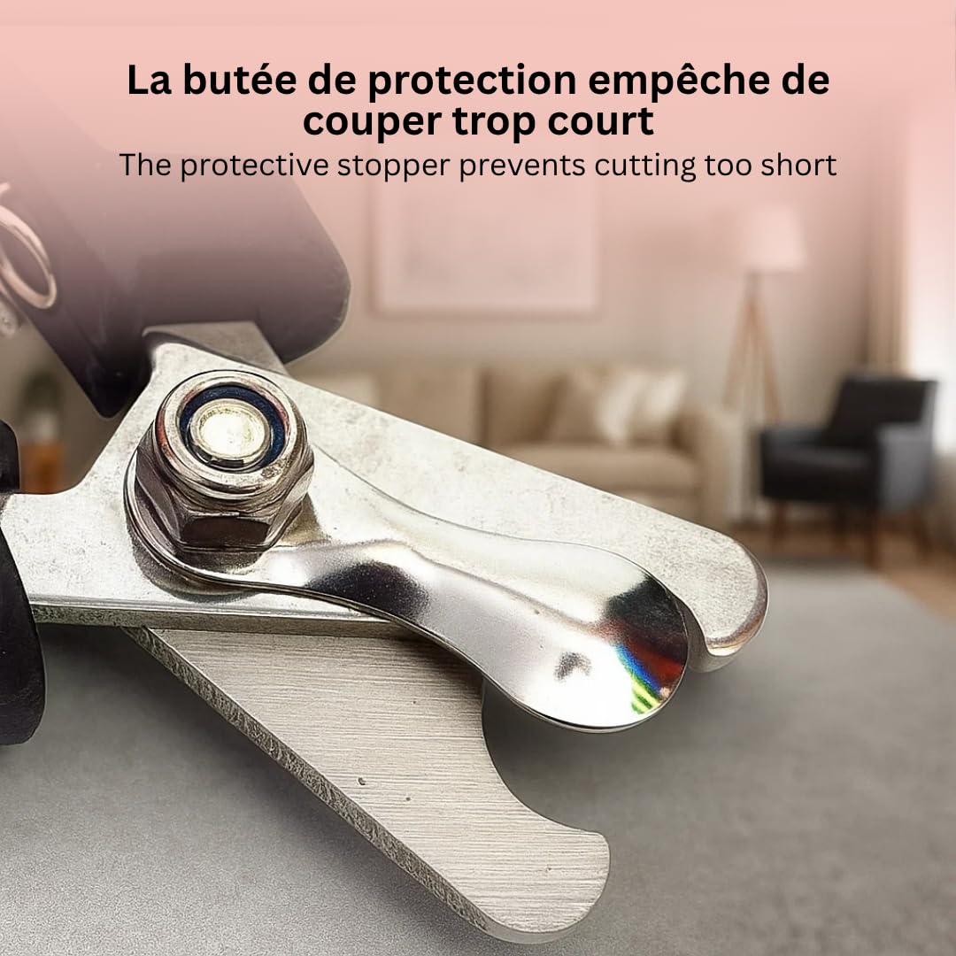 Ciseaux Professionnels pour Ongles de Chiens et Chats – Précision et Sécurité pour le Toilettage de Votre Animal (Rouge)