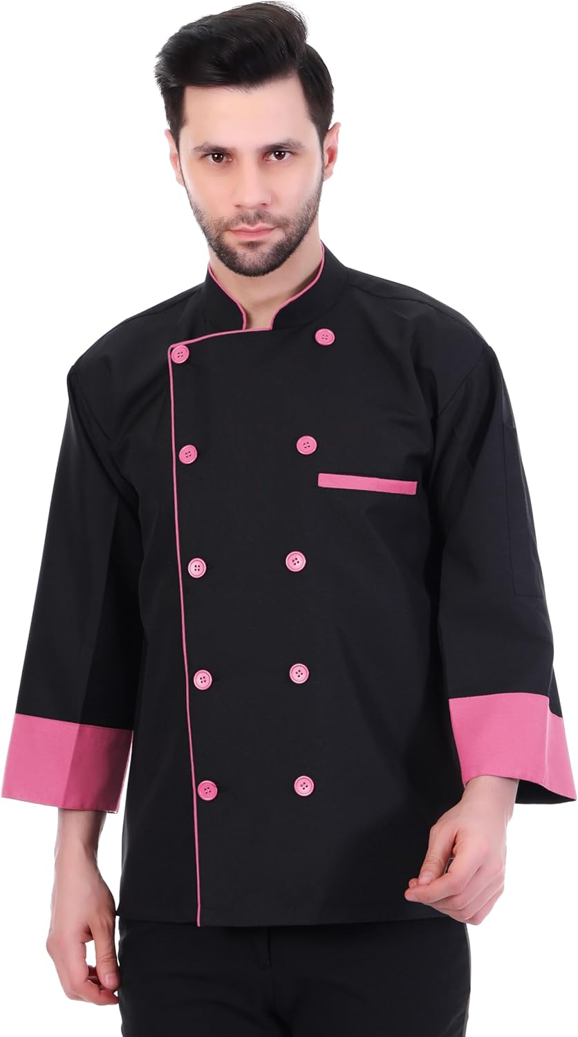 CF-05 Black Chef Jacket | Chef Coat | Chef Uniform for Men | Light Weight Chef Dress for Kitchen