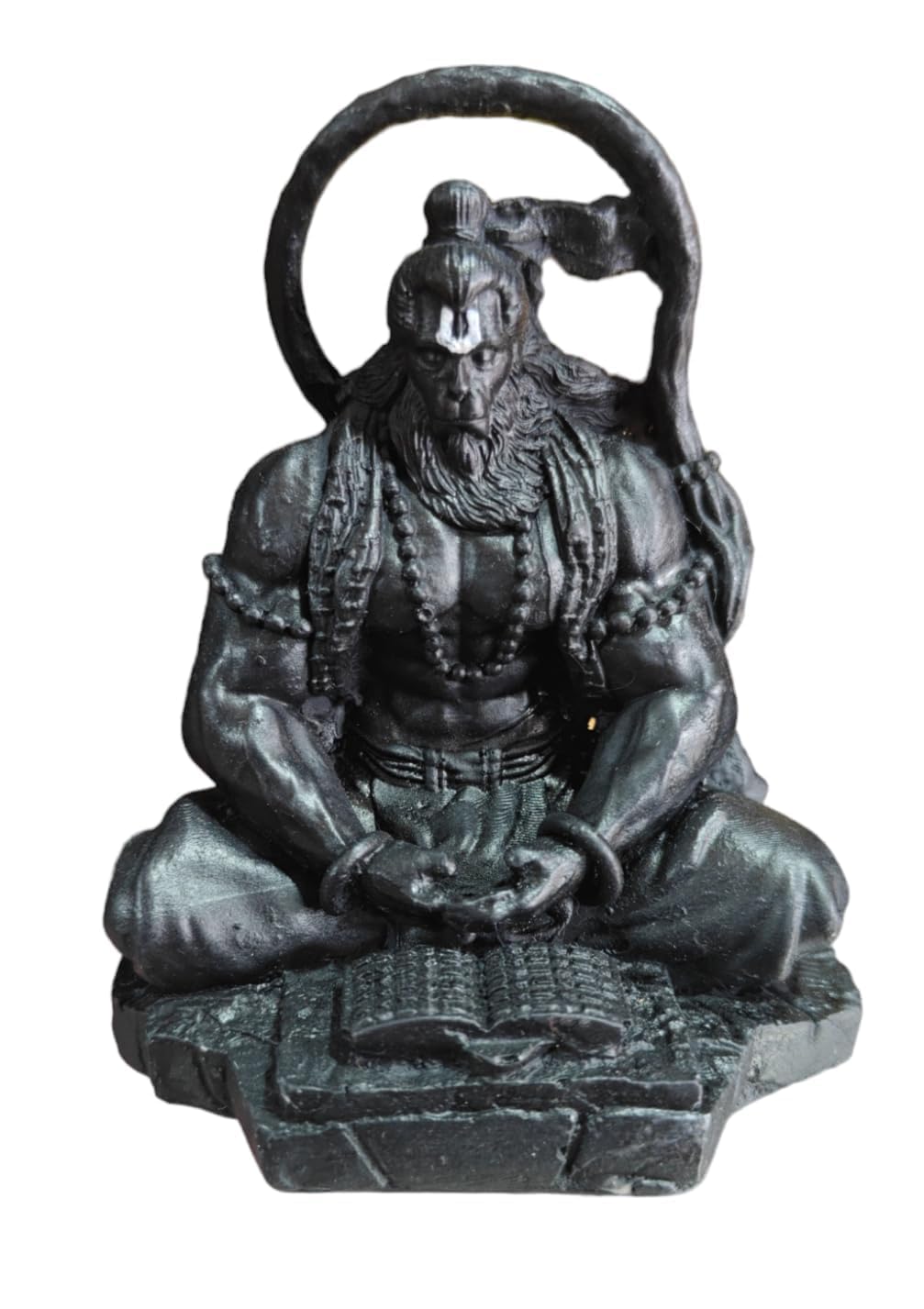 Hanuman Ji Murti for Car Dashboard |Dhyan Mudra Meditation Bajrangbali Statue |Showpiece for Pooja |Ideal Gift for Office, Living Room, and Home Décor Size: Small (Black)