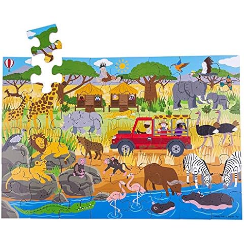 Bigjigs Toys Wooden African Adventure Puzzle Cover