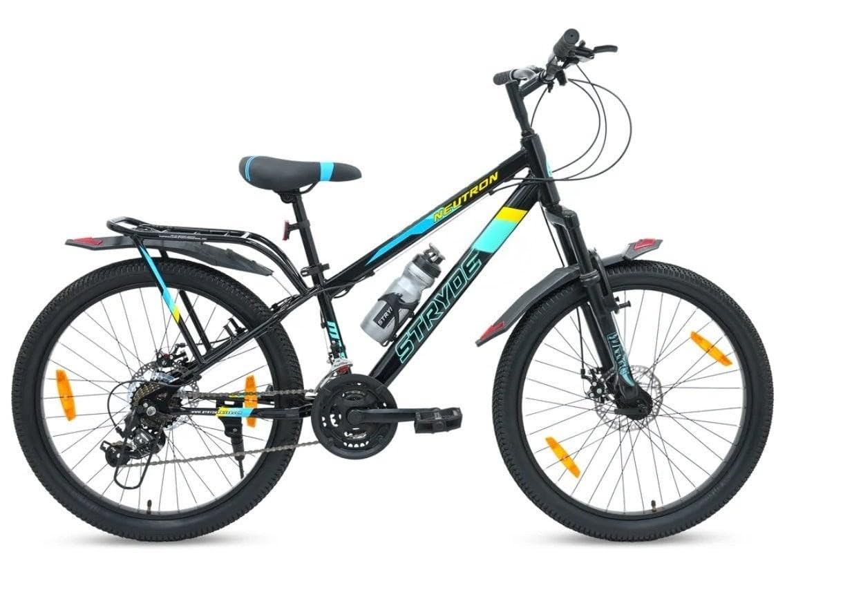 Tata Neutron Cycle in 24t Wheel Size with 21 Speed Shi-Mano Gears with Front Suspension with Carrier with Dual disc Brakes for Age Group 9 to 11 Years-image-36