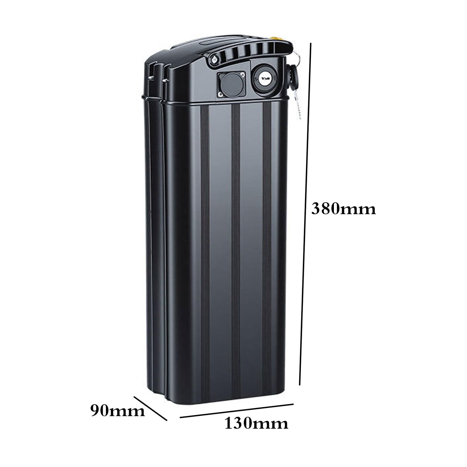 Batterie de vélo électrique 48V 8Ah/10Ah/12Ah/15Ah/18Ah Batterie Lithium-ION Ebike pour Moteurs 250W-1000W avec Chargeur BMS Poignée de transport et verrouillage de sécurité 48V 8Ah
