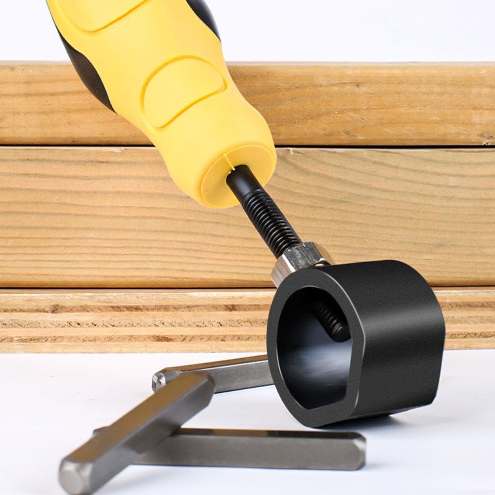 Outils D'estampage En Métal - Outil De Serrage En Métal - Pour Frapper à La Main - Support En Cuir De Sécurité - Poignée En Métal - Outil Auxiliaire Pour Estampage Sur Métal, Cuir