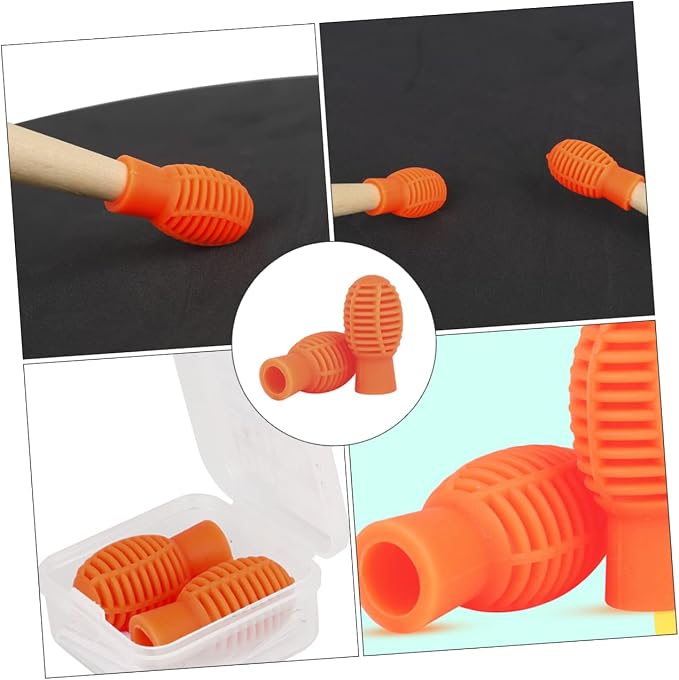 2 cubiertas de silicona para baquetas para práctica silenciosa miniatura 9