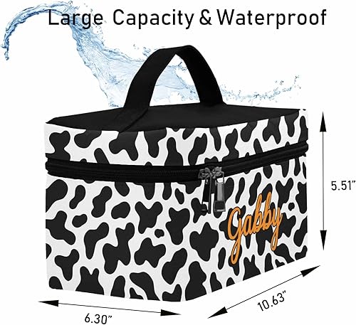 Miniatura 6 de YESCUSTOM Bolsa de maquillaje personalizada para mujeres, bolsa de maquillaje de viaje para cosméticos, bolsa de aseo grande para niñas, bolsa de