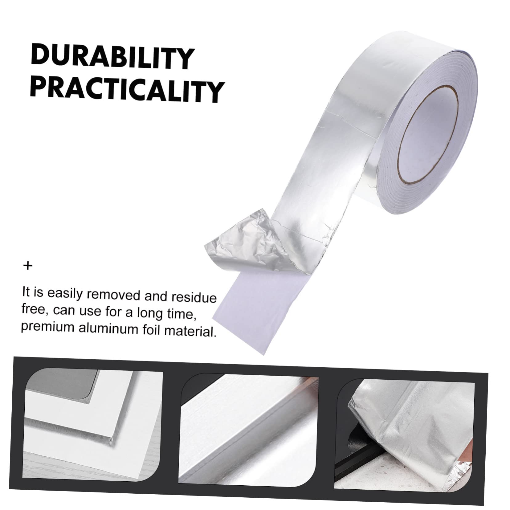 Cinta de Aluminio Resistente al Calor y Waterproof para Protección de Tuberías y Equipos de Precisión 2 Rollos y 2 Grosores Diferentes