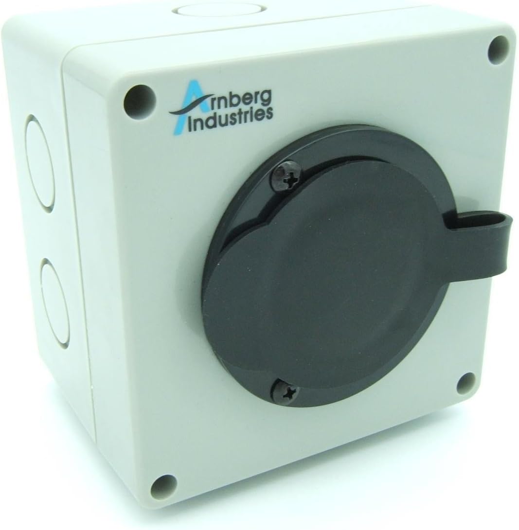 20 Amp Generator Inlet Box, AI-PB20 Power Cord Twist Lock Receptacle for Transfer Switches. Indoor/Outdoor Rated + 6 Knockouts and Deeper Wiring Depth for Easier Install. cUL Listed Flanged L14-20
