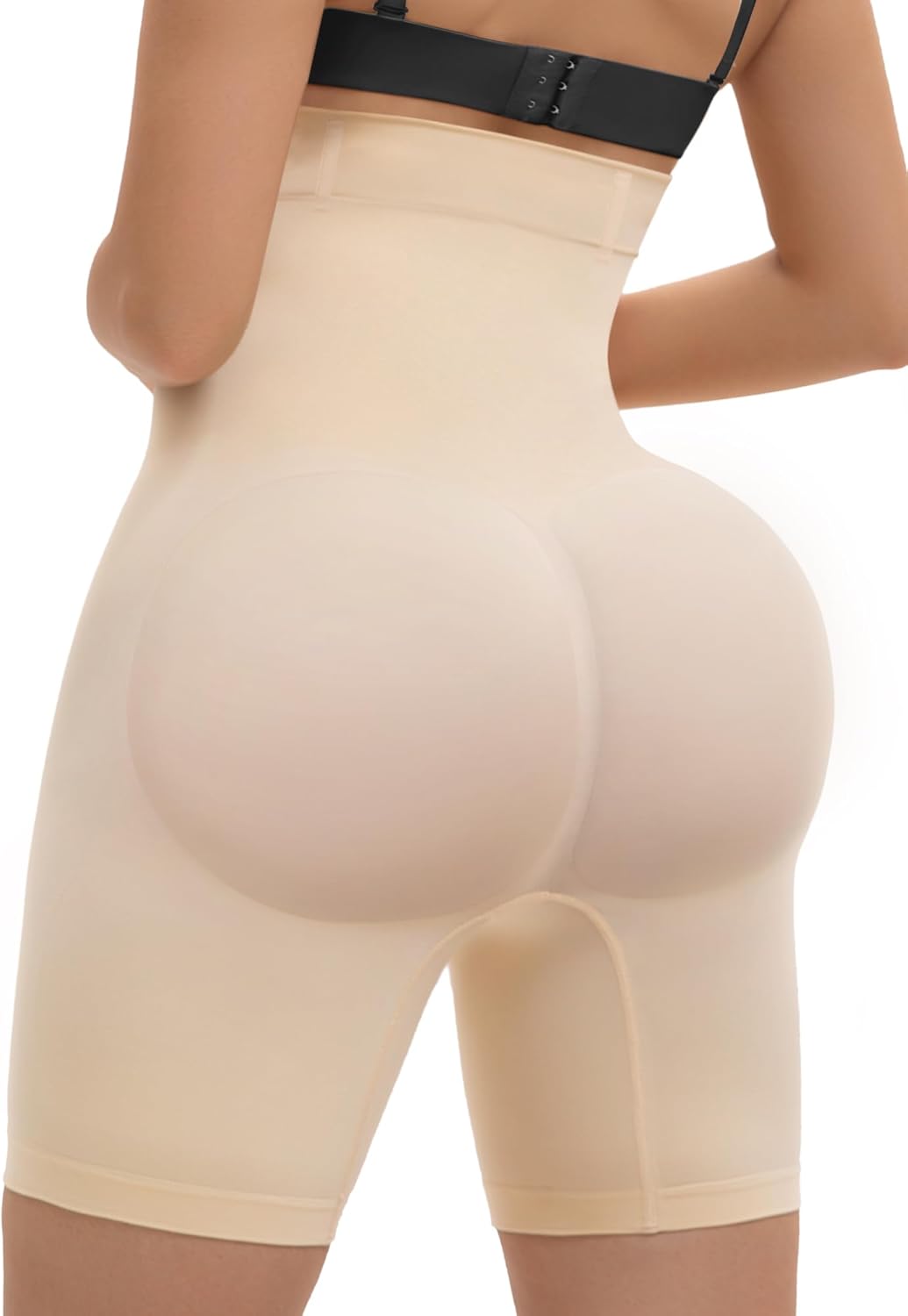 SHAPERX High-Waisted Tummy Control Shapewear for Women Seamless Zip-Up Easy-On Body Shaper Shorts Slimming Fit Underwear - Image 2