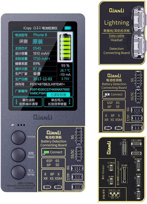 Qianli 3イン1 iCopy Plus 2.1 iPhone 7/8/8P/X/XR/XS/XSMAX/11 Pro Max