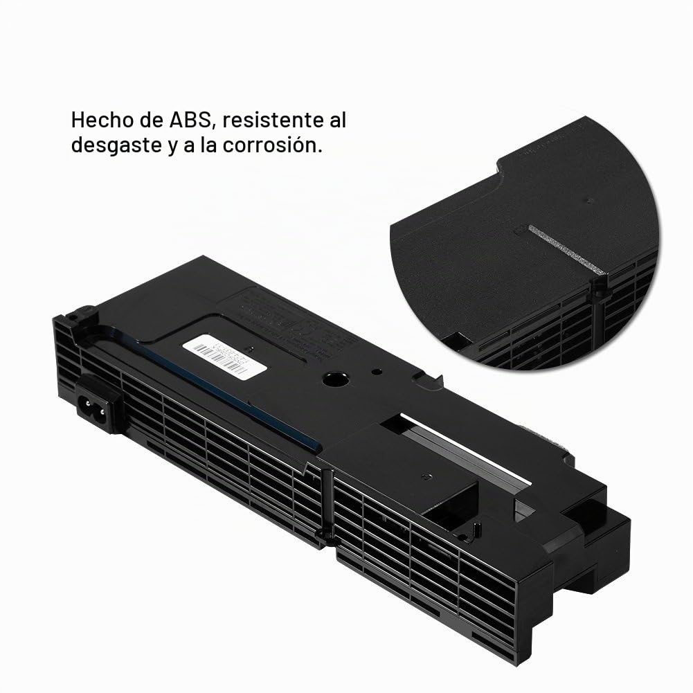 Wendry - Fuente de alimentación de Repuesto ADP-200ER de 4 Pines para Sony Playstation PS4, CUH-1215A CUH-12XX, ABS, Resistente al Desgaste y anticorrosión