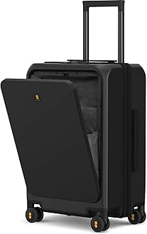 LEVEL8 Road Runner Pro Carry-On 20-Inch, Black, For Business Or Casual, Black