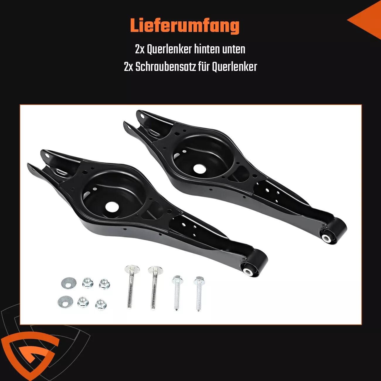 2x Querlenker Hinten Querlenker Hinterachse unten links & rechts Kompatibel mit VW Passat Touran Golf Plus Jetta, für A3 Seat Skoda 1K0505311T, 1K0505311AA, 1K0505311AB