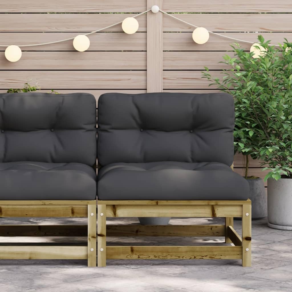 Divano da Giardino 3 Posti con Poggiapiedi Legno Massello Pino X982