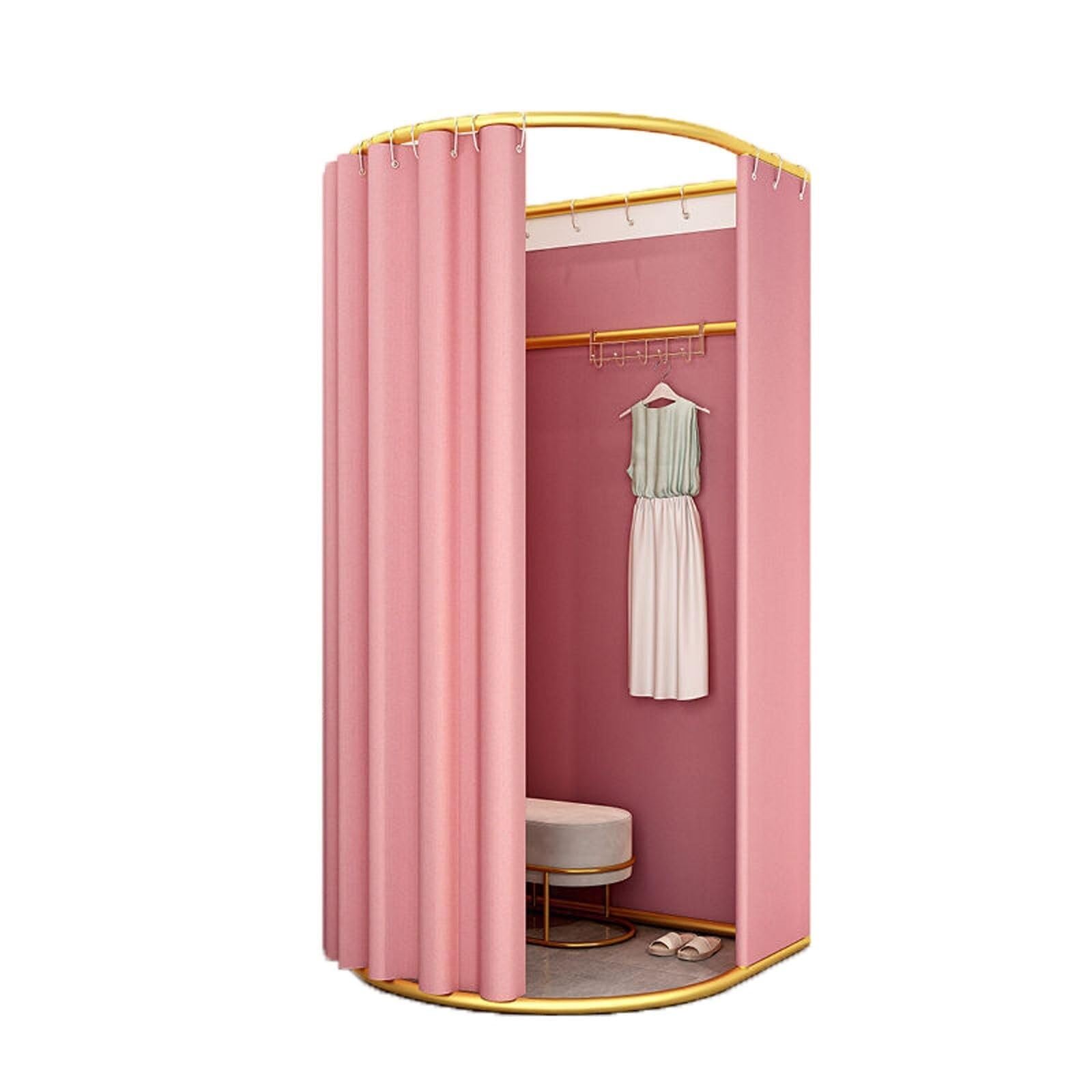 Cabine d'essayage Mobile et temporaire, Pliable et Simple, for centres commerciaux, Bureaux, magasins et centres commerciaux.(Rose,85x80cm)