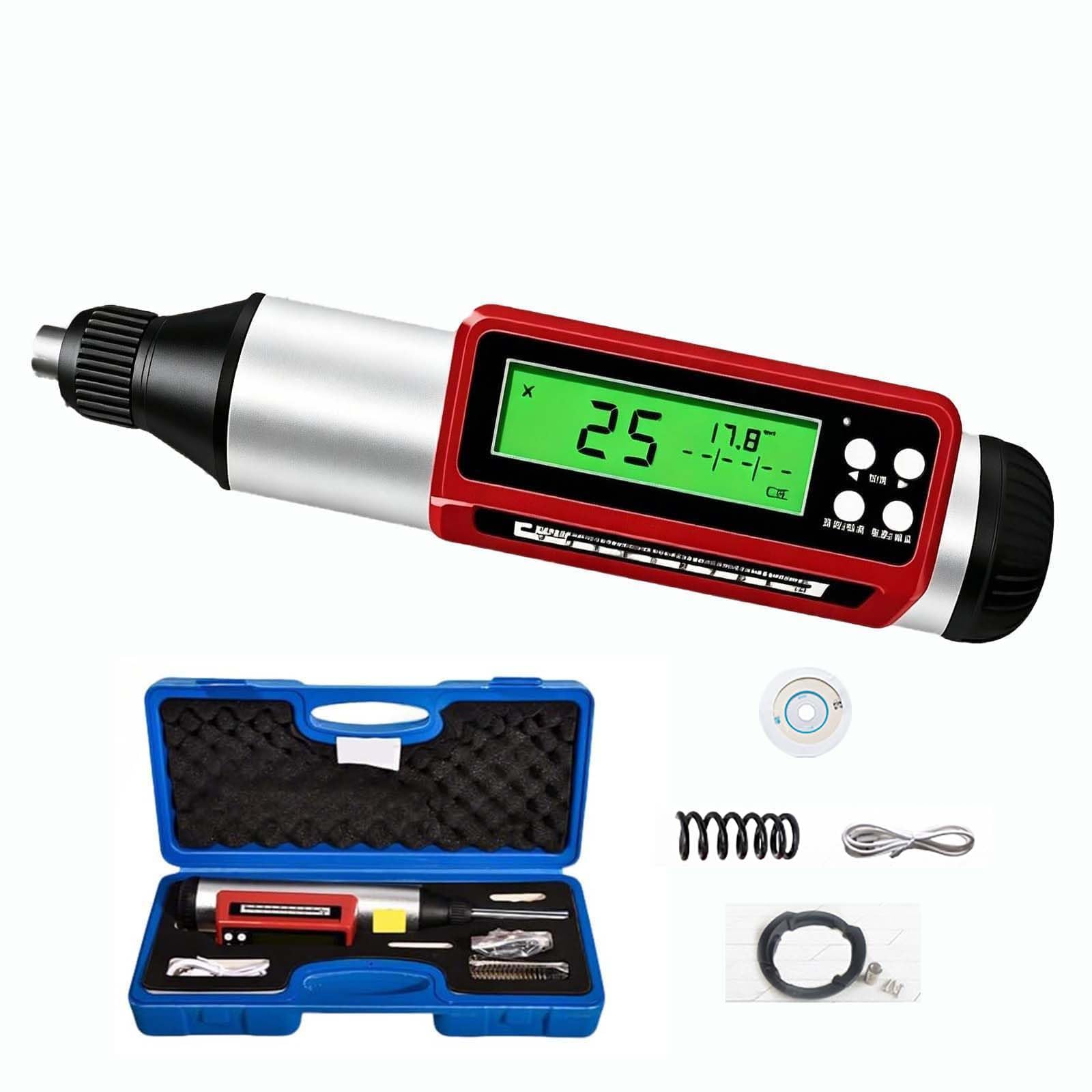 Martillo de rebote de hormigón digital 2.207J, resiliómetro mecánico probador de resistencia de 10-60 MPa con más de 1000 almacenamiento de datos, USB HID para laboratorio de obra