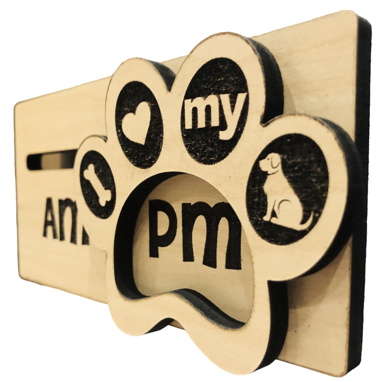 DOG Paw EZSlide Reminder - AM | PM Design for Versatile Tracking - Feed, Medication, Walk...