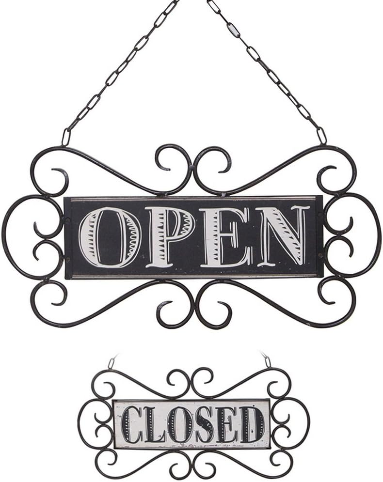 Amazon.com : NIKKY HOME Open Closed Sign for Business with Chain ...