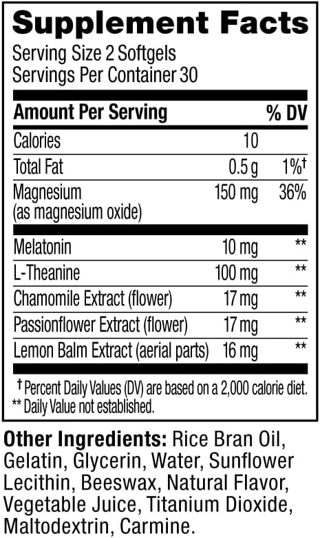 OLLY Ultra Strength Sleep Softgels, 10mg Melatonin, L-Theanine, Chamomile, Magnesium, Lemon Balm, Supports Deep Restful Sleep, Nighttime Sleep Aid, Non Habit-Forming - 60 Count - Image 6