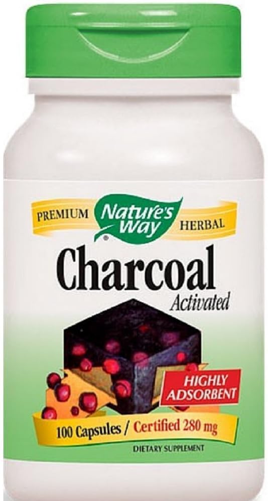 Activated Charcoal - 260mg 100 Caps [Pack of 6]