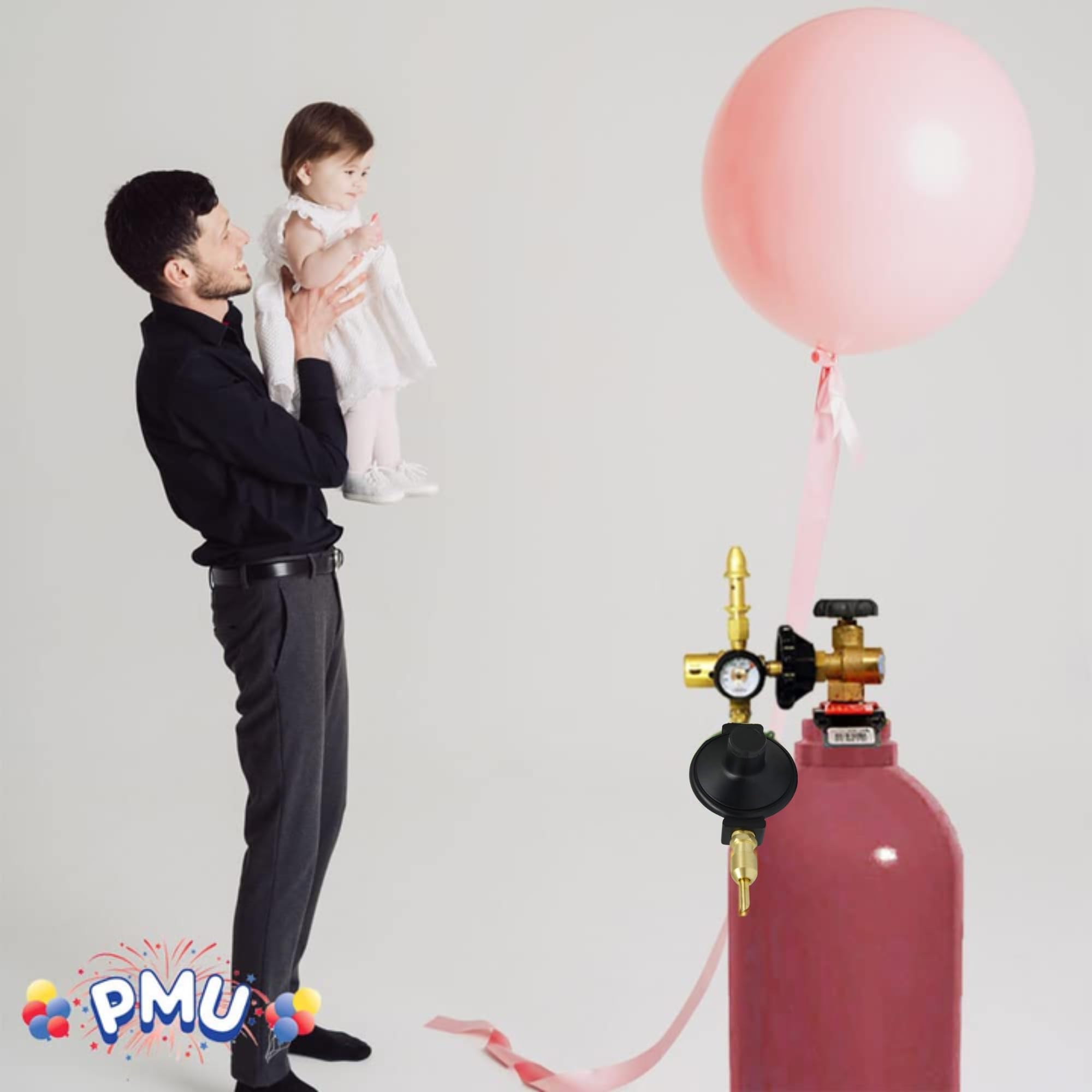 Duales Ballongas-Helium Auffüllventil mit Schlauch für Luftballons, Latexballons Duales Ballongas-Helium Auffüllventil mit Schlauch für Luftballons, Latexballons