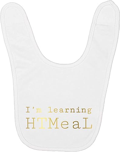 Vista 33 de >hello world - Techie Baby Onesie - Sombrero - Manta - Combinaciones de paquete de babero Black Fabric / Gold Design