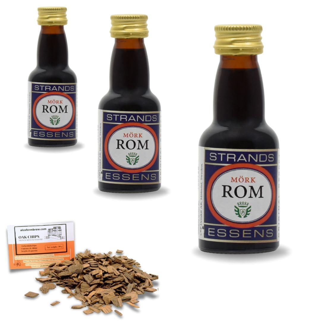 3 x Essence Rhum Style Mork 25ml – Sans Alcool – Jusqu’à 2,25L – Avec Copeaux De Chêne Français Offerts 20g