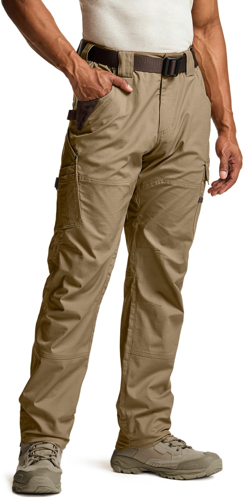 CQR Men's Quick Dry Work Pants, Water Resistant Outdoor Tactical Pants, Lightweight Stretch Cargo Hiking Pants — view 31