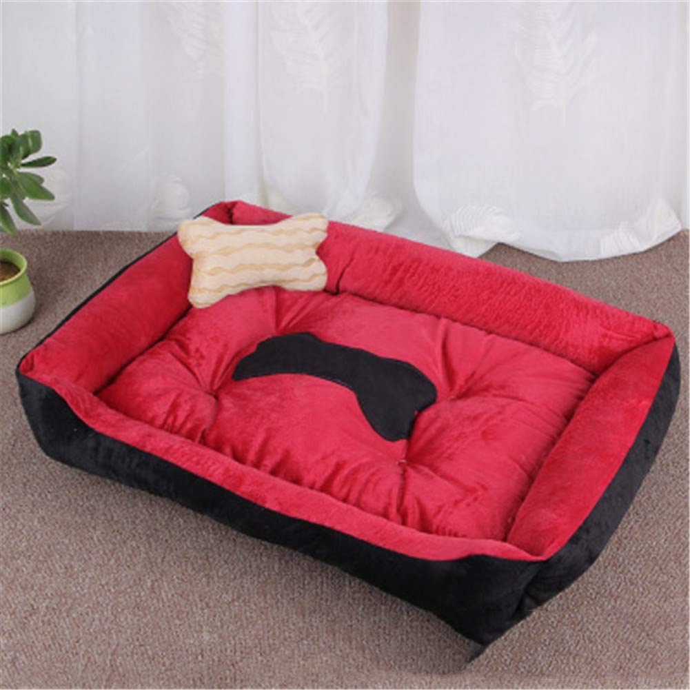 Lit quatre saisons pour petits et grands chiens tapis bicolore blanc 70x55cm