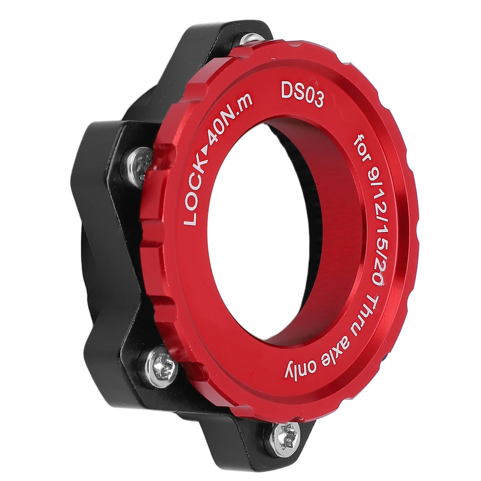 ZJchao Disc Brake Adapter, Brake Adapter Kit MEIJUN Centerlock to 6 Bolt Fitting Lockring Lock Aluminium Alloy Axle Hub Thru Axle Hub (Red)
