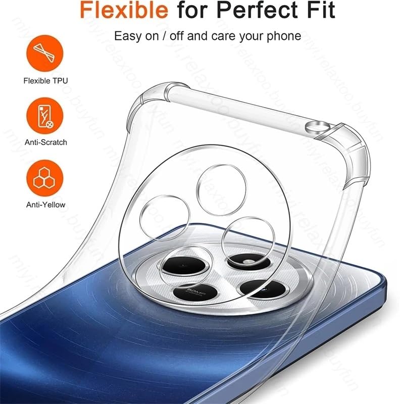 Image of for [Redmi 14C 5G] Case,[Redmi 14C 5G] Phone Back Case Cover Clear Transparent Reinforced Corners TPU Shock-Absorption Flexible Cell Phone Cover for [Redmi 14C 5G] - Transparent