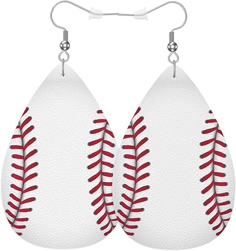 Baseball Teardrop Earrings - Baseball Gifts For Women