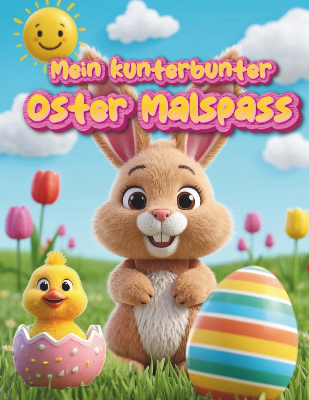 Mein kunterbunter Oster-Malspaß -Das liebevolle Malbuch für Kinder ab 2 Jahren | 40 süße Ostermotive mit extra dicken Linien zur Förderung der Feinmotorik