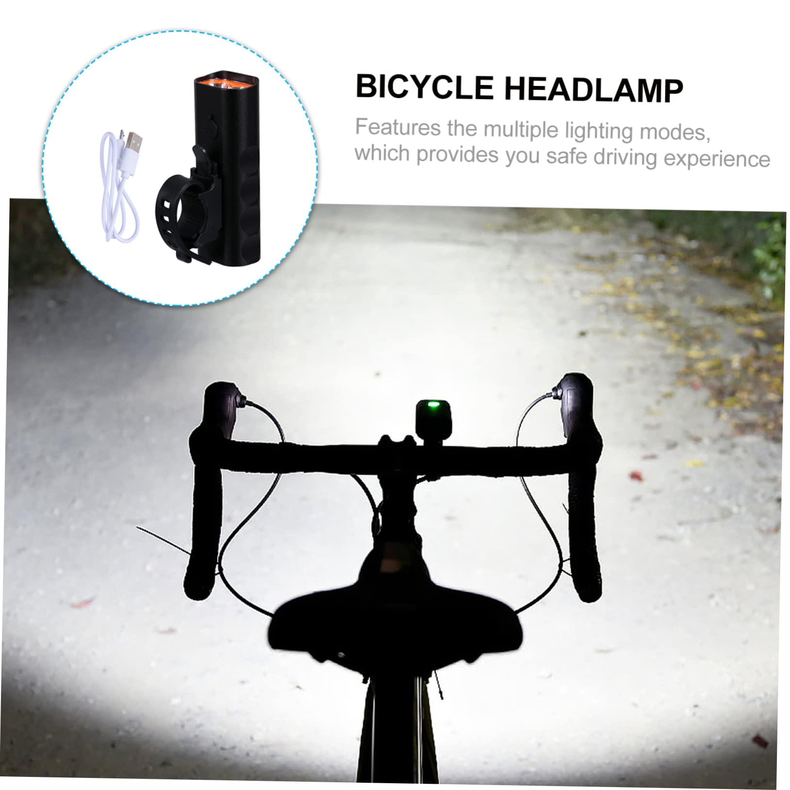 OSOLADY Riding Front Lamp 2000mah Bike Light Nighttime Cycling Waterproof Bike Front Lamp Riding Warning for Cyclists