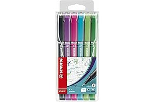 Fineliner - STABILO Sensor F - Wallet of 6 - Assorted Colours