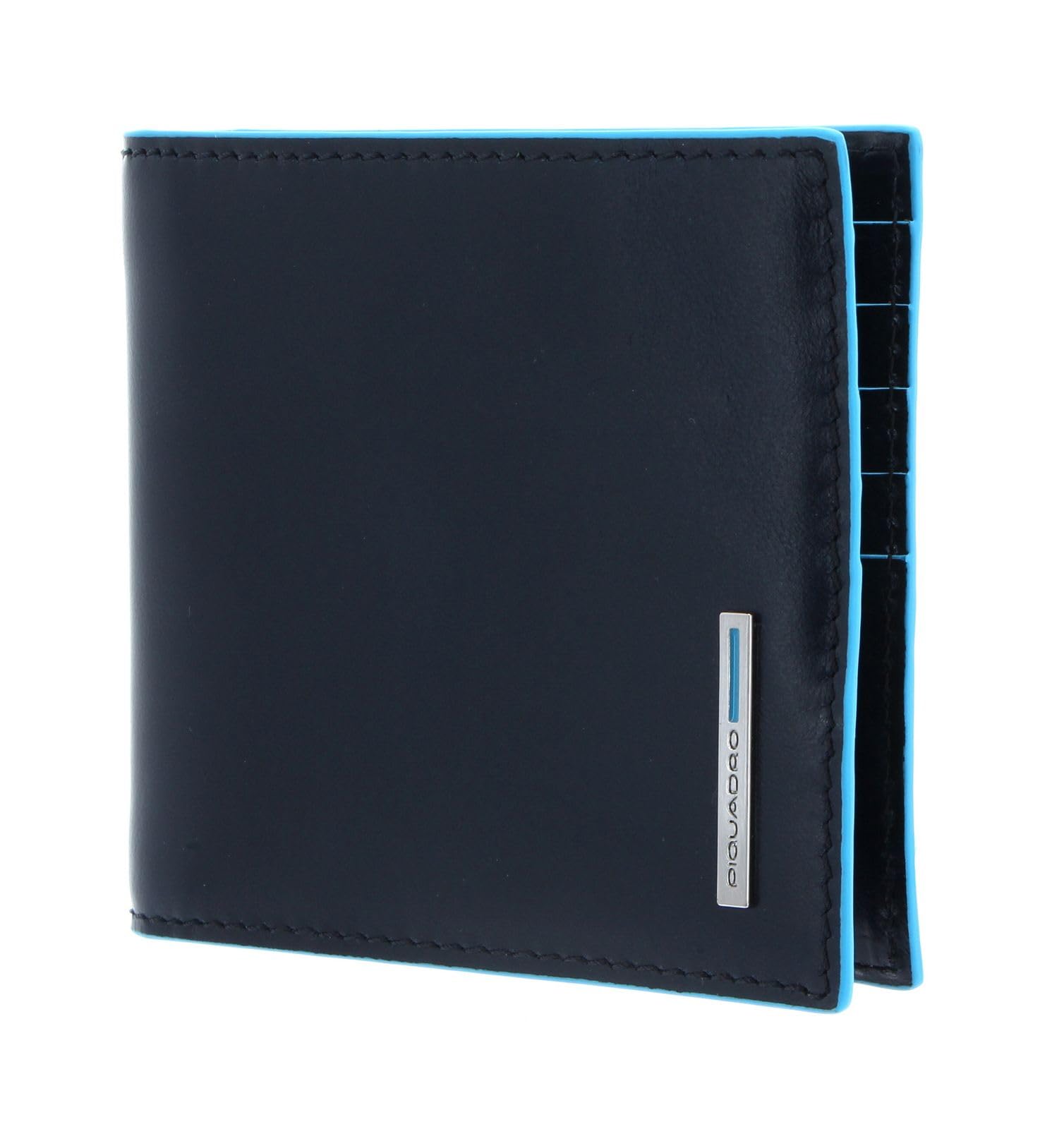 Piquadro PU1666B2/BLU2 Blue Square Portafogli in pelle, Blu, 10 cm
