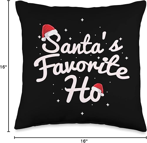 Miniatura 4 de InGENIUS Womens Sexy Santa Gifts Santa Favorite Ho Sexy - Almohada navideña para mujer 16 x 16 pulgadas multicolor