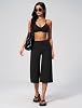 Conjunto Deportivo para Mujer ABOCIW de 2 Piezas con Top Halter y Pantalón Capri de Pierna Ancha para Gimnasio, Yoga y Pilates 7