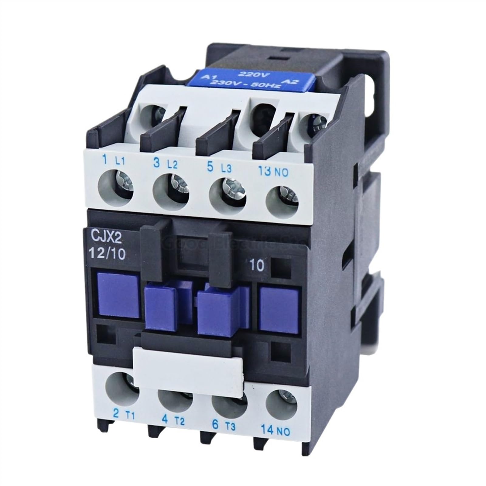 JJHQOKYNA CJX2-1210 CJX2-1201 AC Contactor 12A 3 Phase 3Pole NO Coil Voltage 380V 220V 110V 36V 24V 50/60Hz Din Rail Mounted 3P+1NO(380v Cjx2-1210 1no)