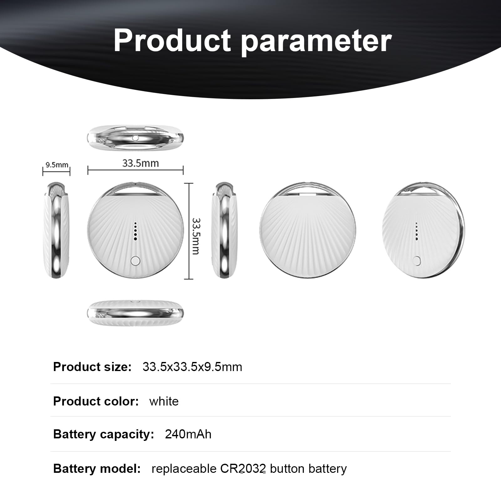 EGBULL Key Finder Locator with Sound Compatible with Apple Find My (iOS only) Suitable for Key Finder and Luggage, suitcases, Wallets, Backpacks, pet trackers