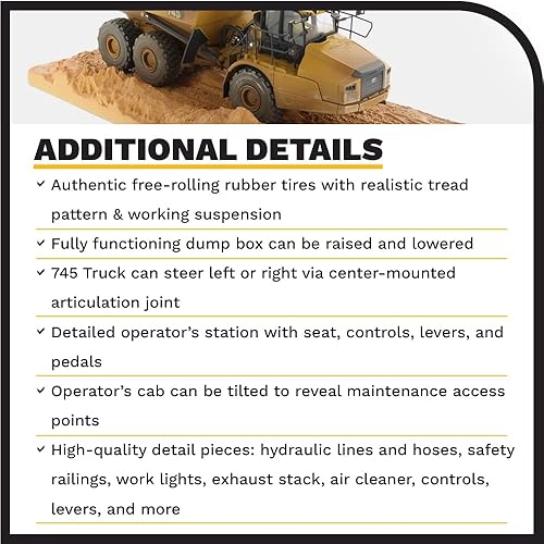 Miniatura 5 de Diecast Masters 1/50 CAT 745 Camión articulado desgastado 85704