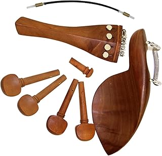 violin accessories 4/4 Violin Parts Accessories Chin Rest Tailpiece Fine Tuner Tuning Peg Tailgut Endpin Strings Kit Replacement Parts