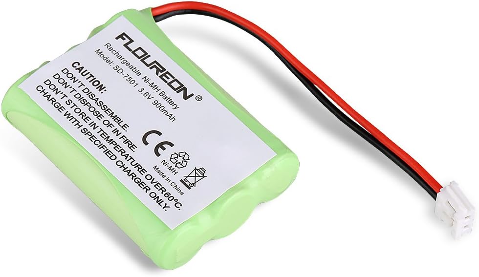Floureon 3 Packs Rechargeable Cordless Phone Battery for V-Tech 89-1323-00-00 Model 27910 Telephone Replacement Pack