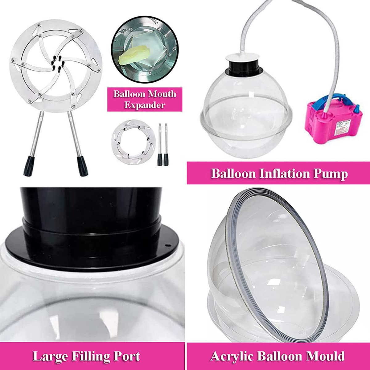 Outils de machine à remplir les ballons, outil d'ouverture d'étirement