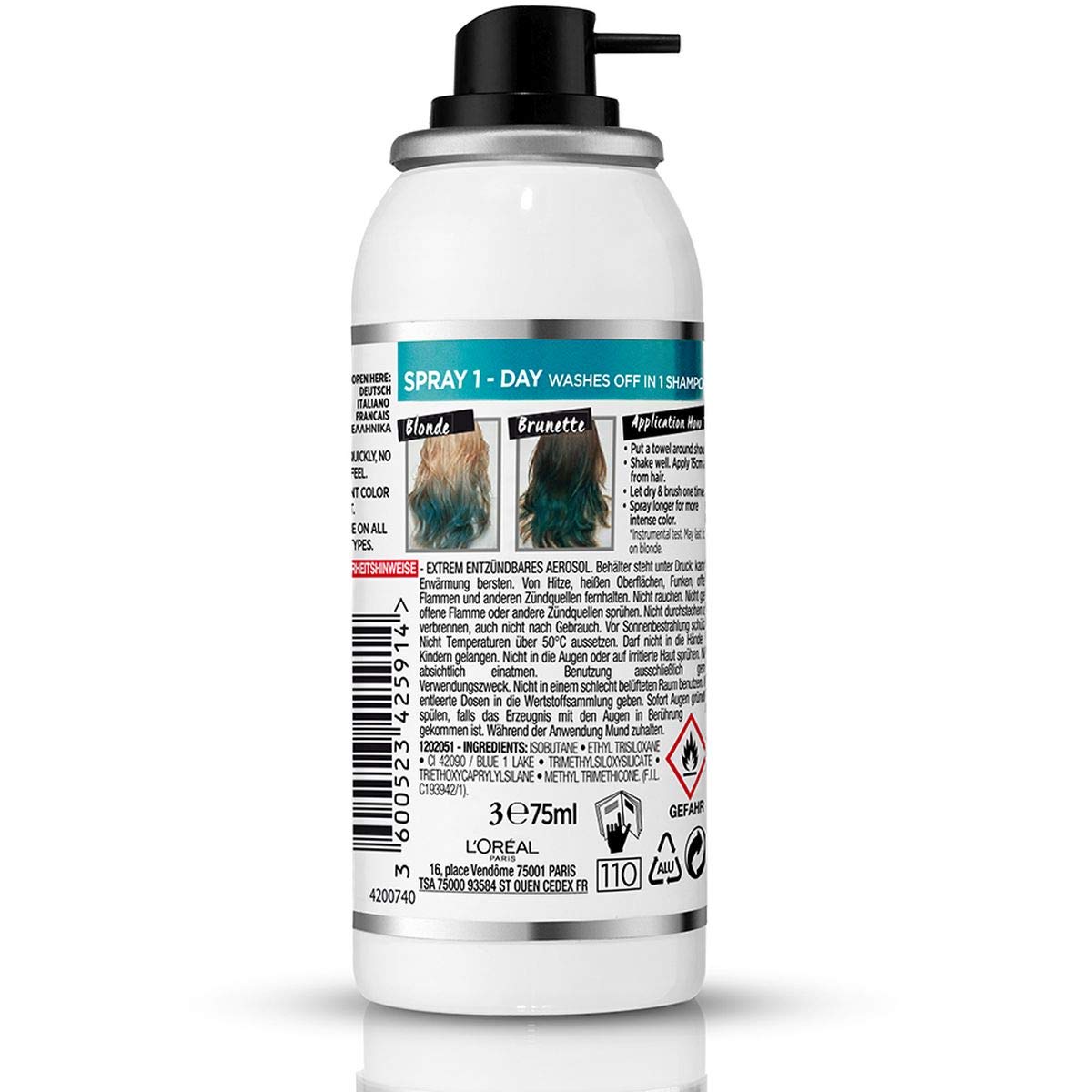l'oreal Colorista Spray Turkusowy 75 ml
