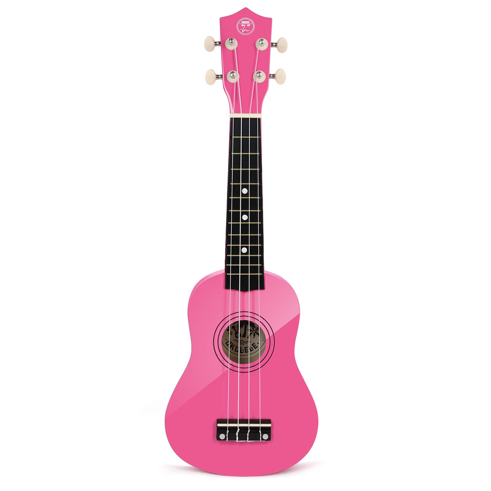 Hochglänzende Sopran-Lasenholz-Ukulele, 53,3 cm, Starter-Set für Anfänger mit Gigbag/Clip-Stimmgerät, Kinder-Ukulele, Ukulele, Hawaii-Mini-Gitarre für Kinder, Erwachsene und Anfänger