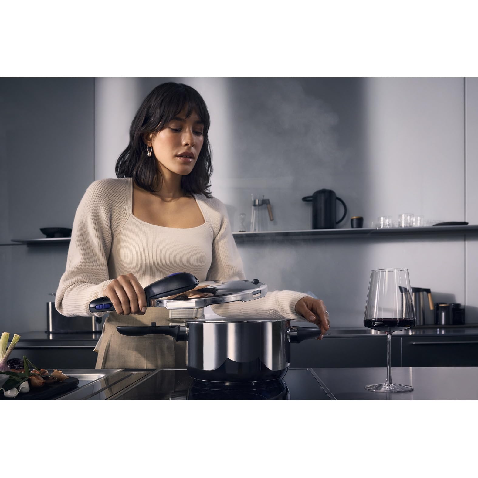 WMF Perfect Plus - Olla Rápida 22 cm de diámetro, 4 litros y medio, Acero Inoxidable para inducción